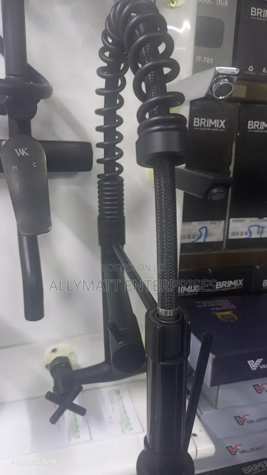 Black Flexible Wall Kitchen Mixer