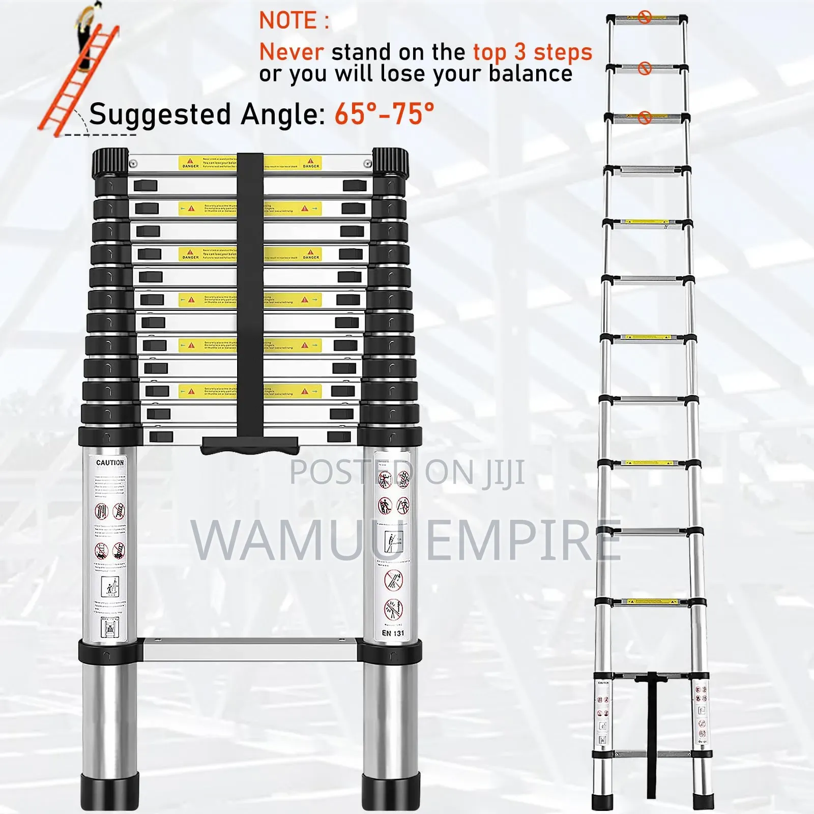 (16.4-Foot) Single Telescopic Ladder