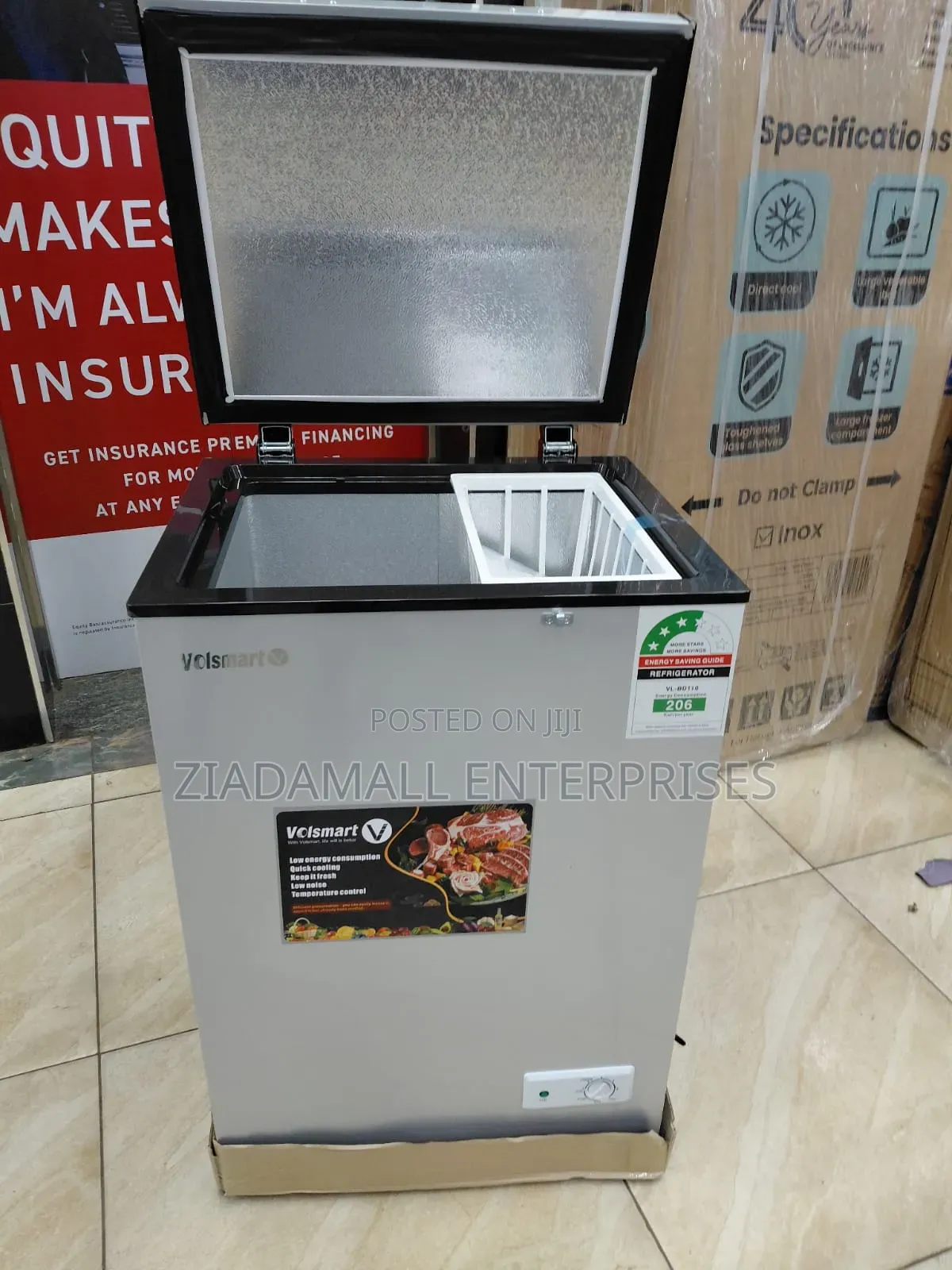 Volsmart 110l Deep Freezer,Maximize Freshness