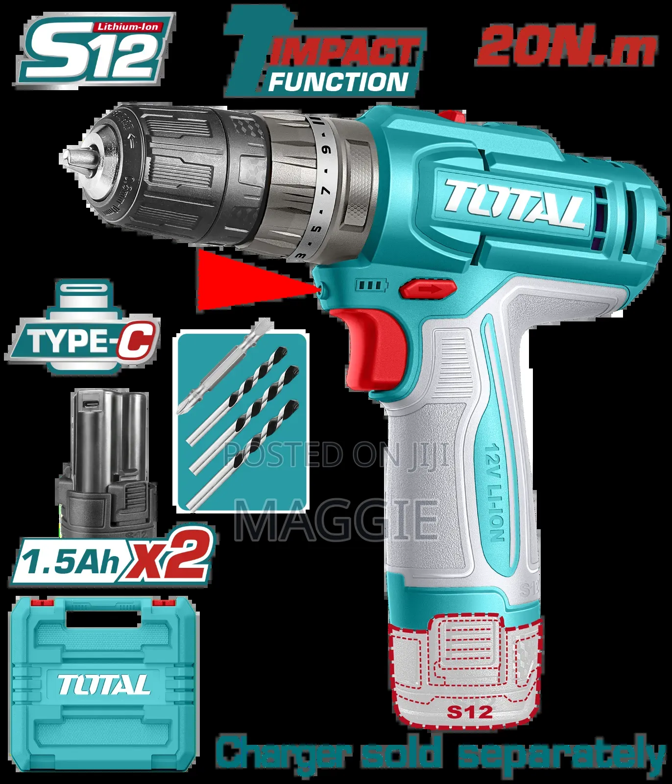 Total Cordless Impact Drill Available