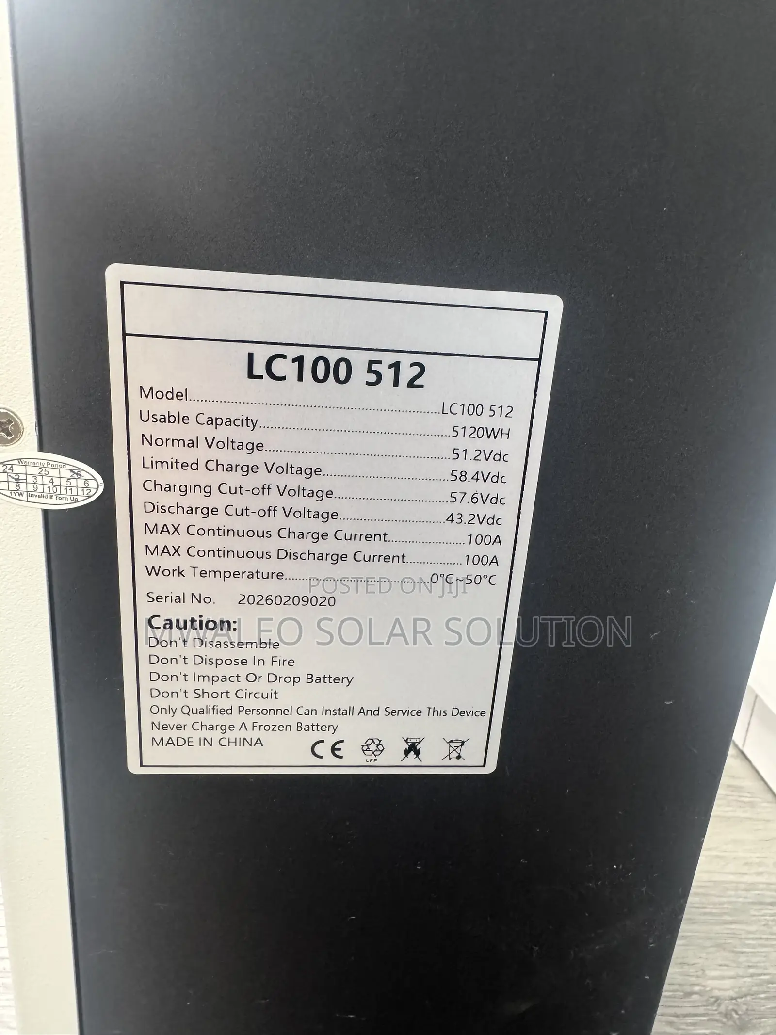 Solar Nyumbani Lithium Battery 5120wh 51.2vdc