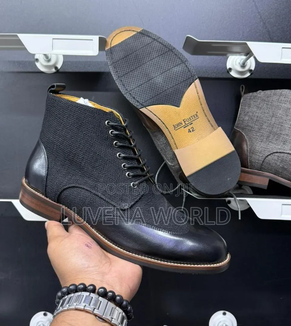 John Foster Casual Black Boots