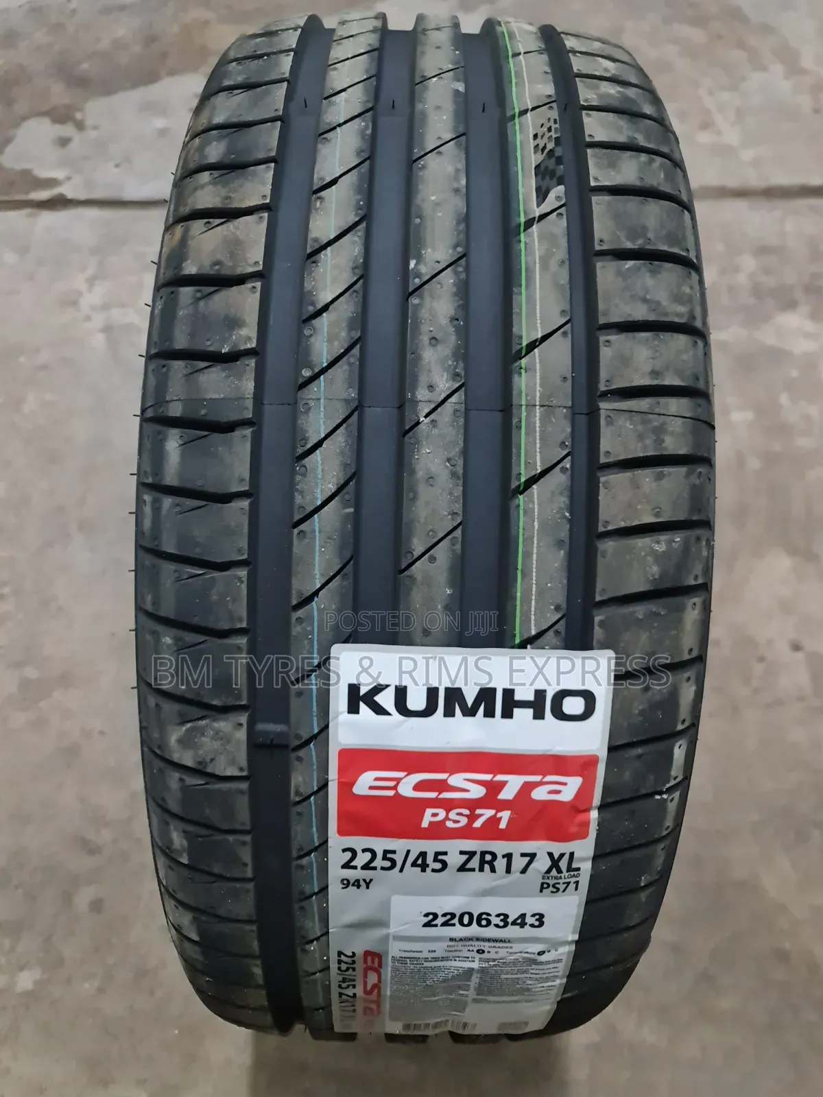 225 /45 R17 Khumo Tires( Ecsta)
