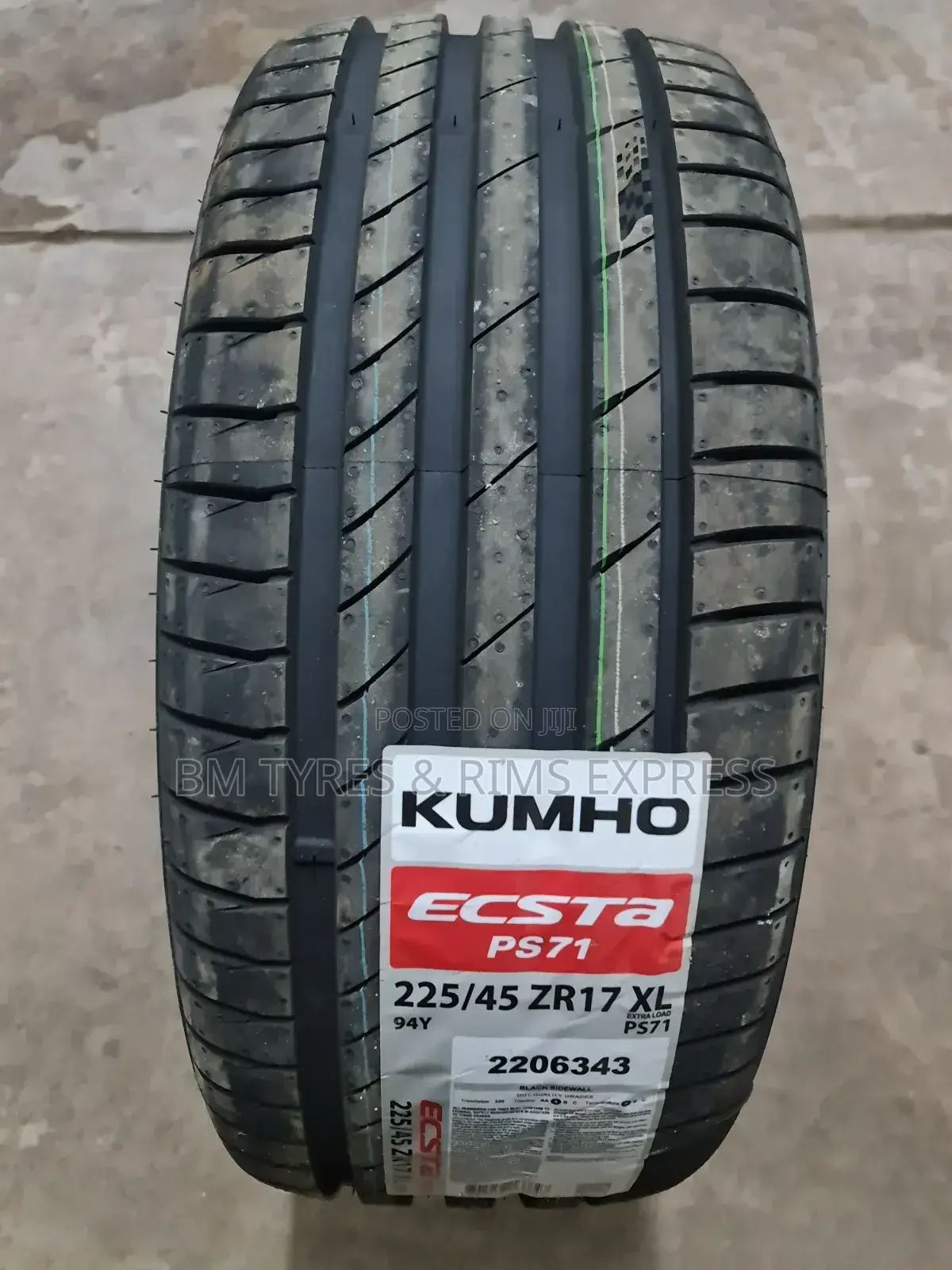 225 /45 R17 Khumo Tires( Ecsta)