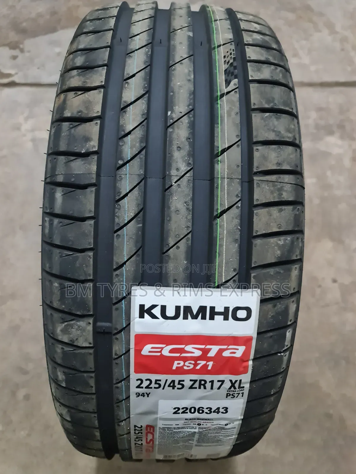 225 /45 R17 Khumo Tires( Ecsta)