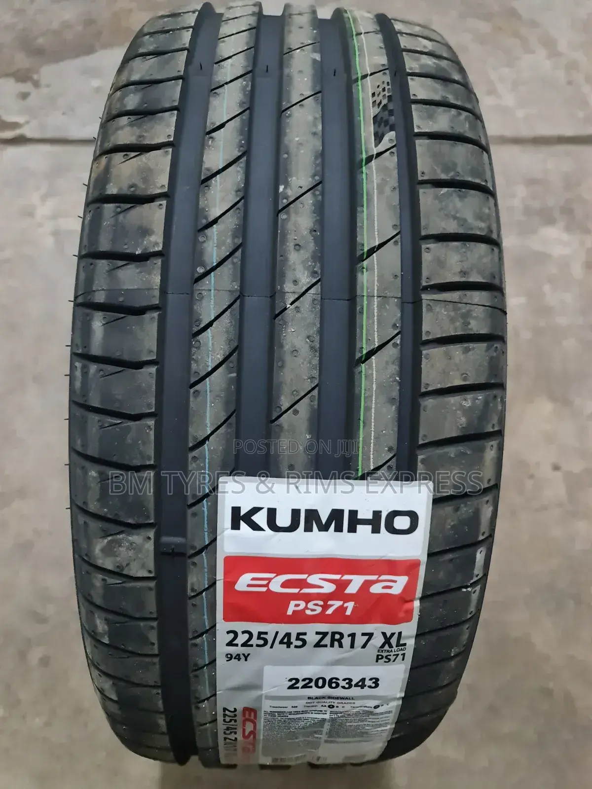 225 /45 R17 Khumo Tires( Ecsta)