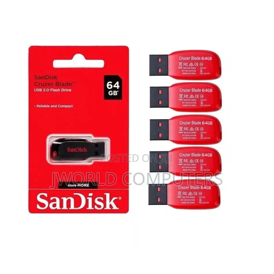 Sandisk Cruzer Blade USB Flash Drive 64gb - Sdcz50-064g-B35