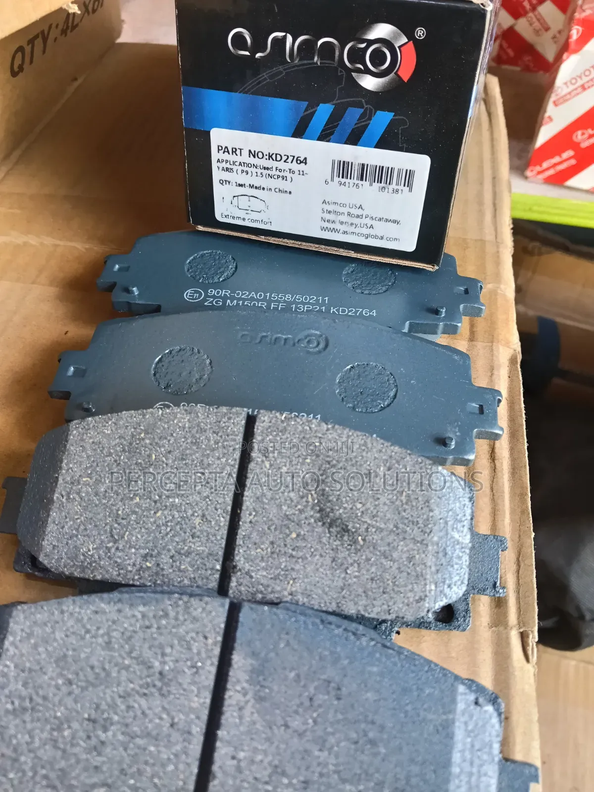 Toyota Axio/Fielder,Premio,Probox,Yaris,Vitz Front Brake Pads Kd2764