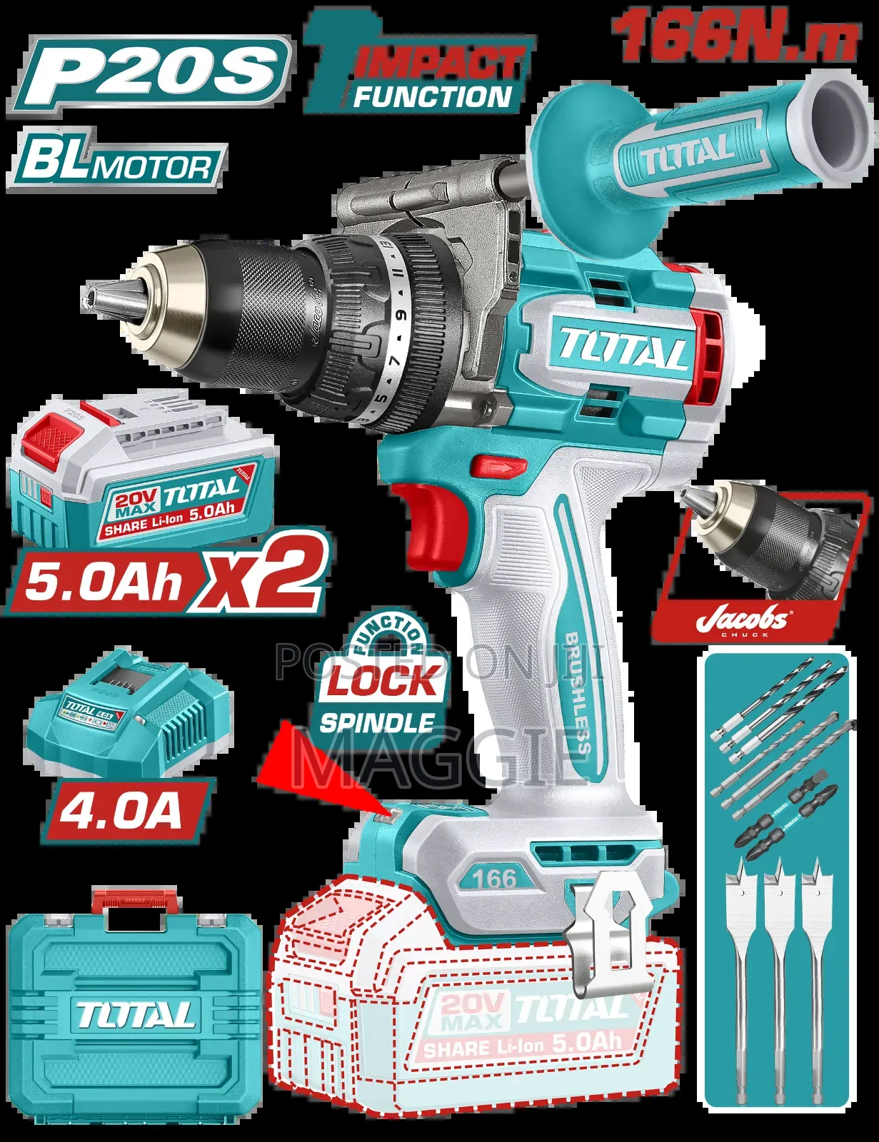 Brushless Motor Cordless Impact Drill