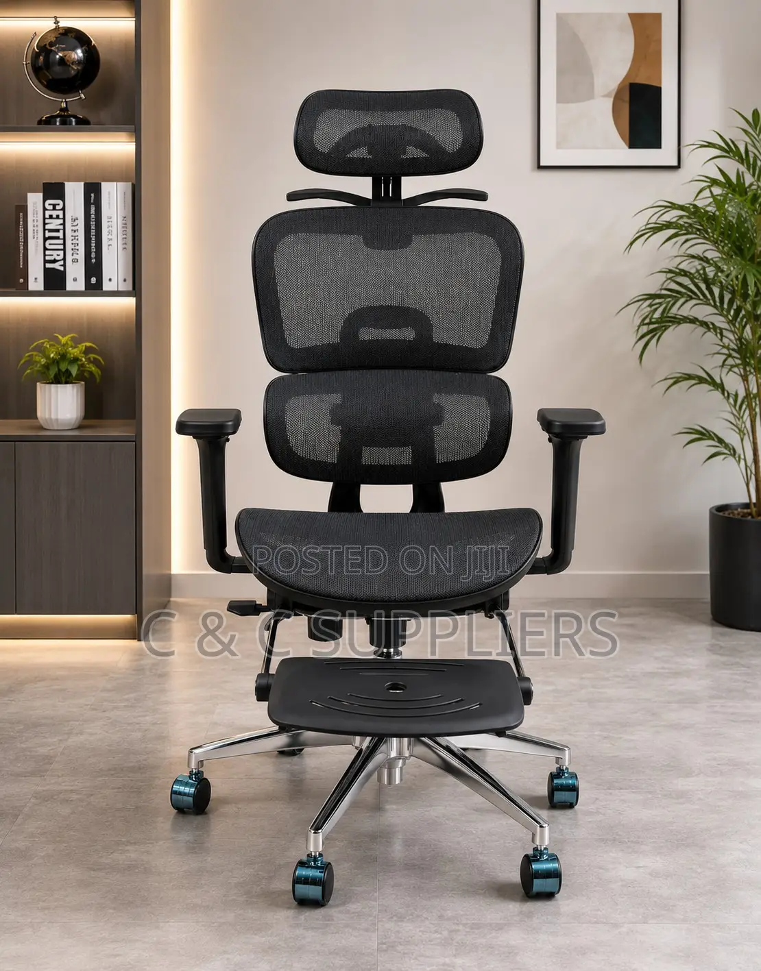 Executive Office Mesh Chair With Footrest