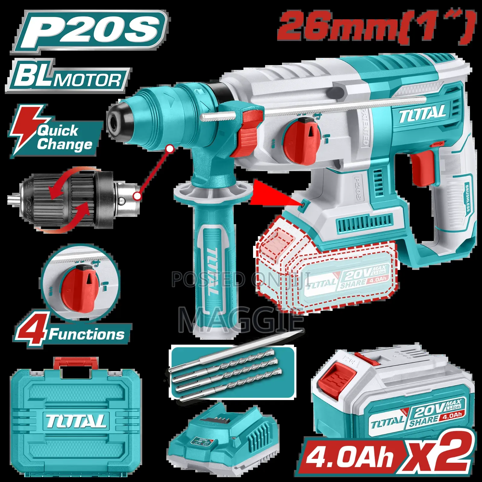 Trhli202289 Lithium Ion Rotary Hammer