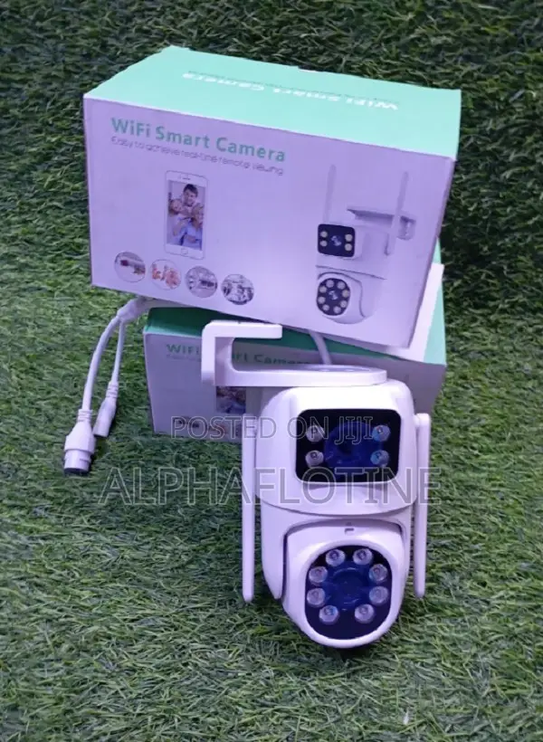 Dual-Lens Icsee Ip Camera Both Wifi Wired (Ethernet/Rj45) Connectivity