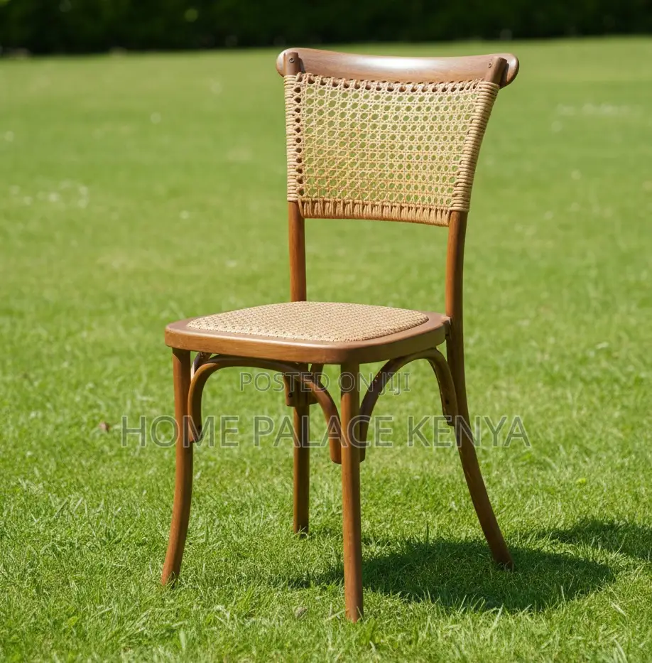 Wedding Chair: Premium Wooden Chair With Rope Wooven Back