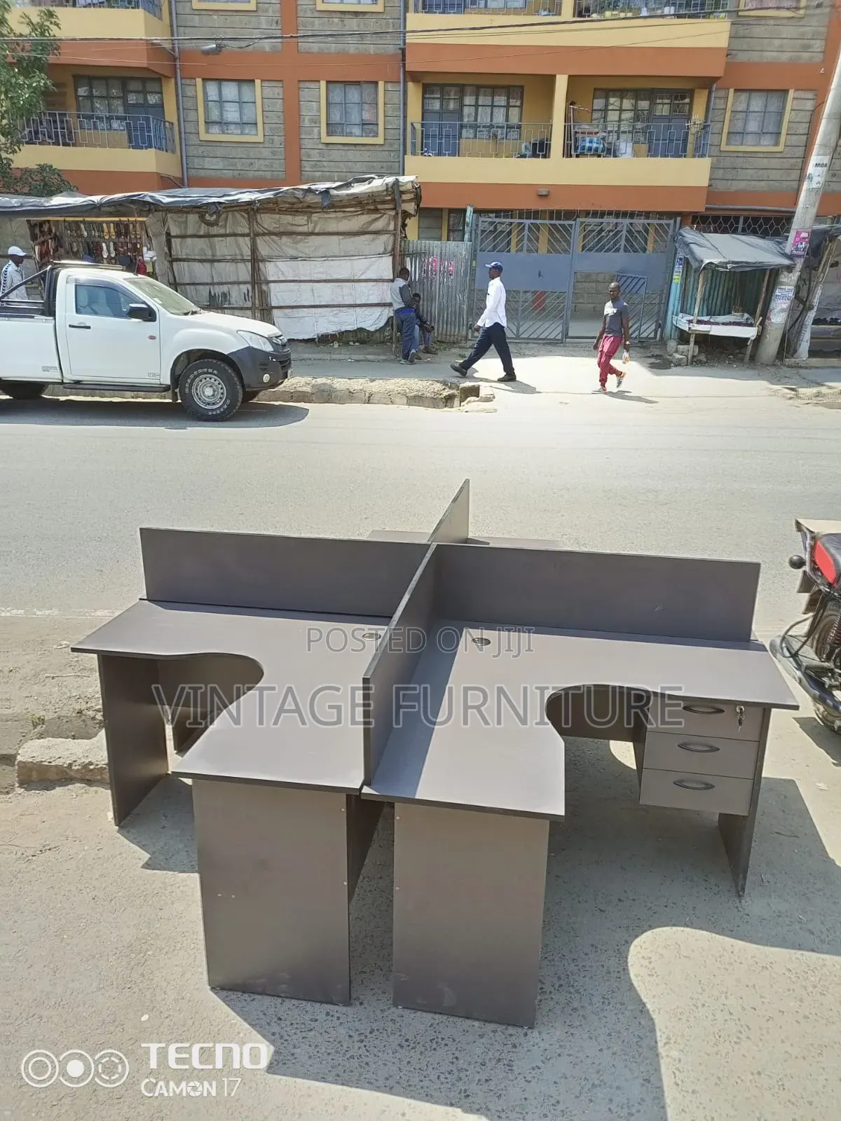 L-Shaped Office Desk,Four Way Workstation,