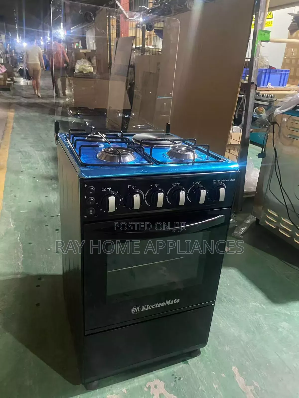 50×55cm Electromate 3gas+1 Plate Standing Cooker Electric Oven Cooker