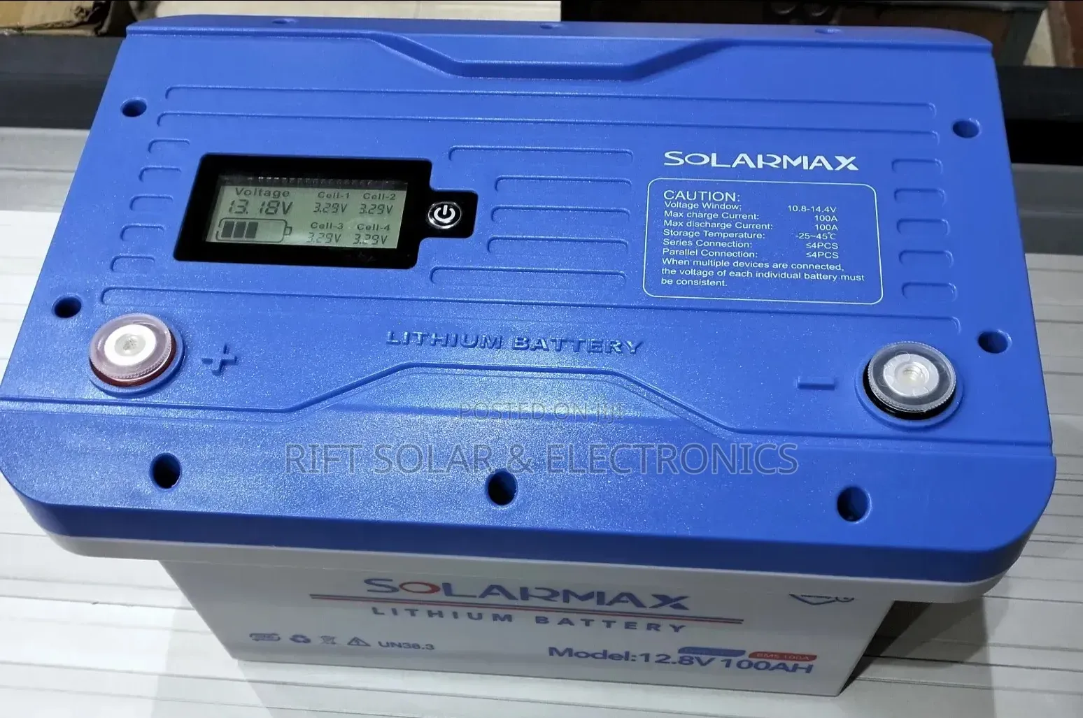 100ah - 12v Lithium Ion Solar Battery Top Grade With Display