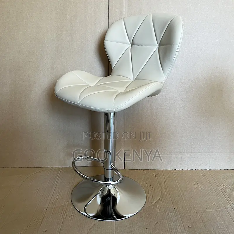Kitchen Stool; Elegant Adjustable Faux Leather Kitchen Bar Stool