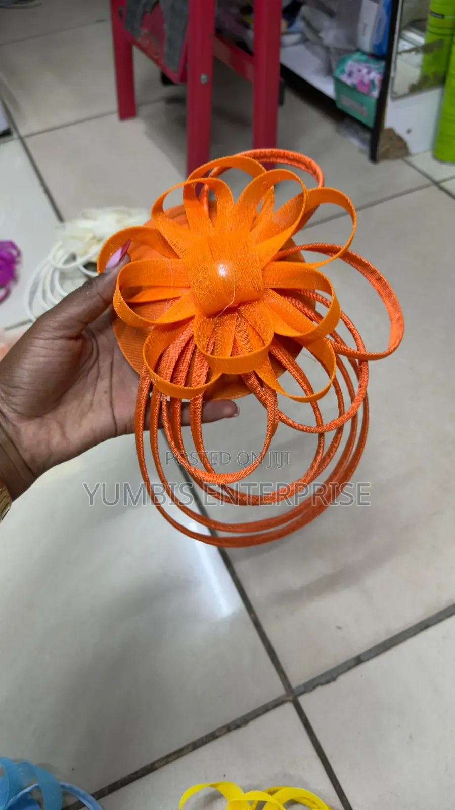 Orange Big Size Colorful Fascinators at 800