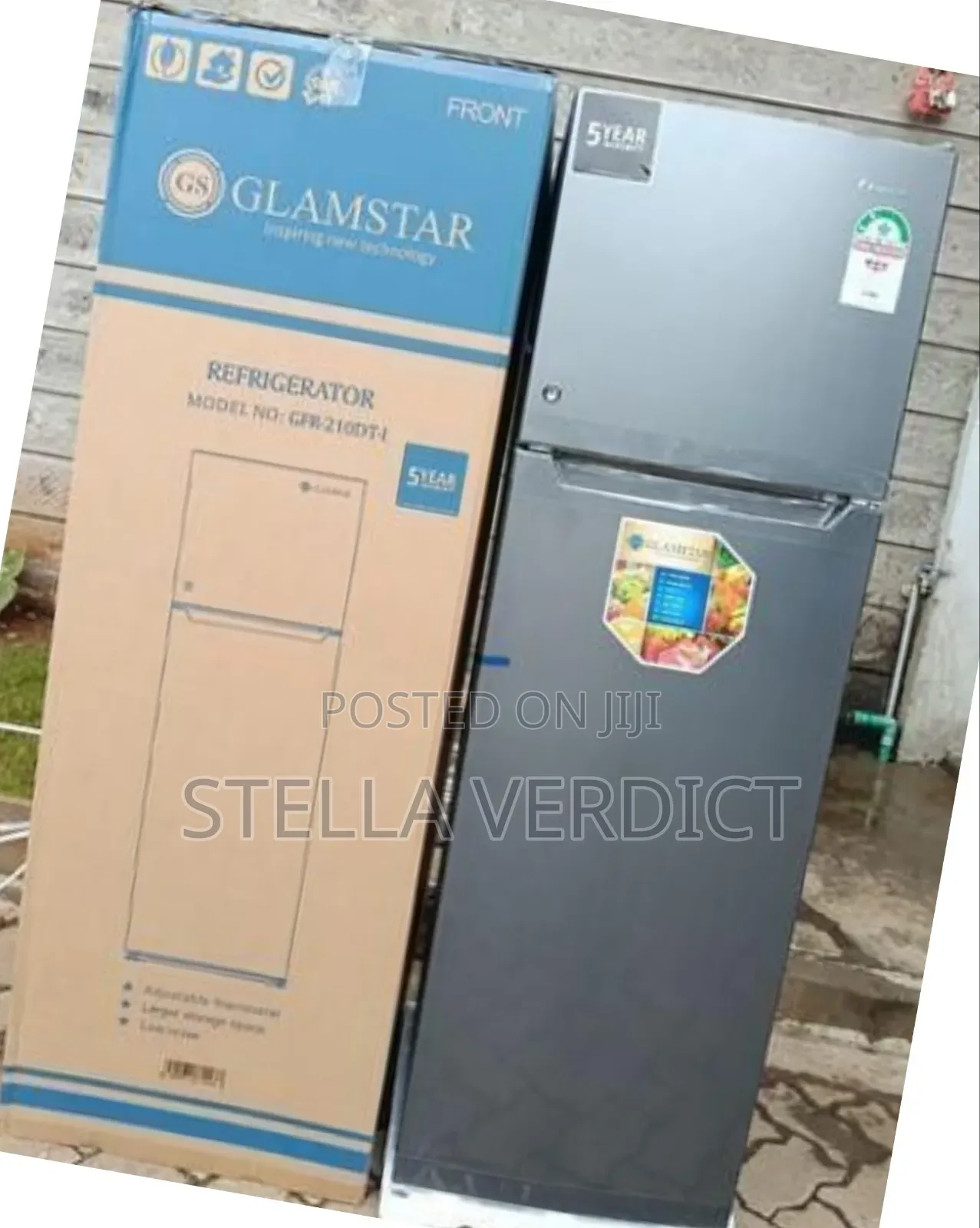 Glamstar 2 Door 268 Litres Fridge