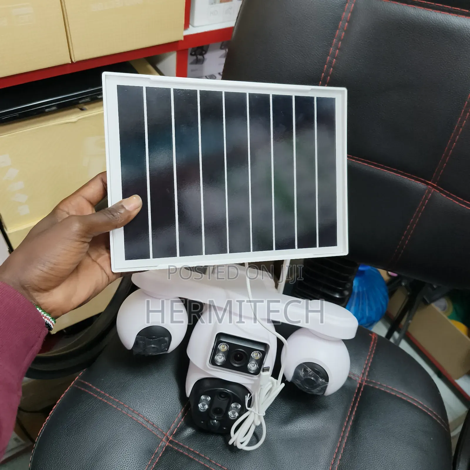 PTZ Remote Viewing 5lens CCTV Cameras Solar Powered CCTV