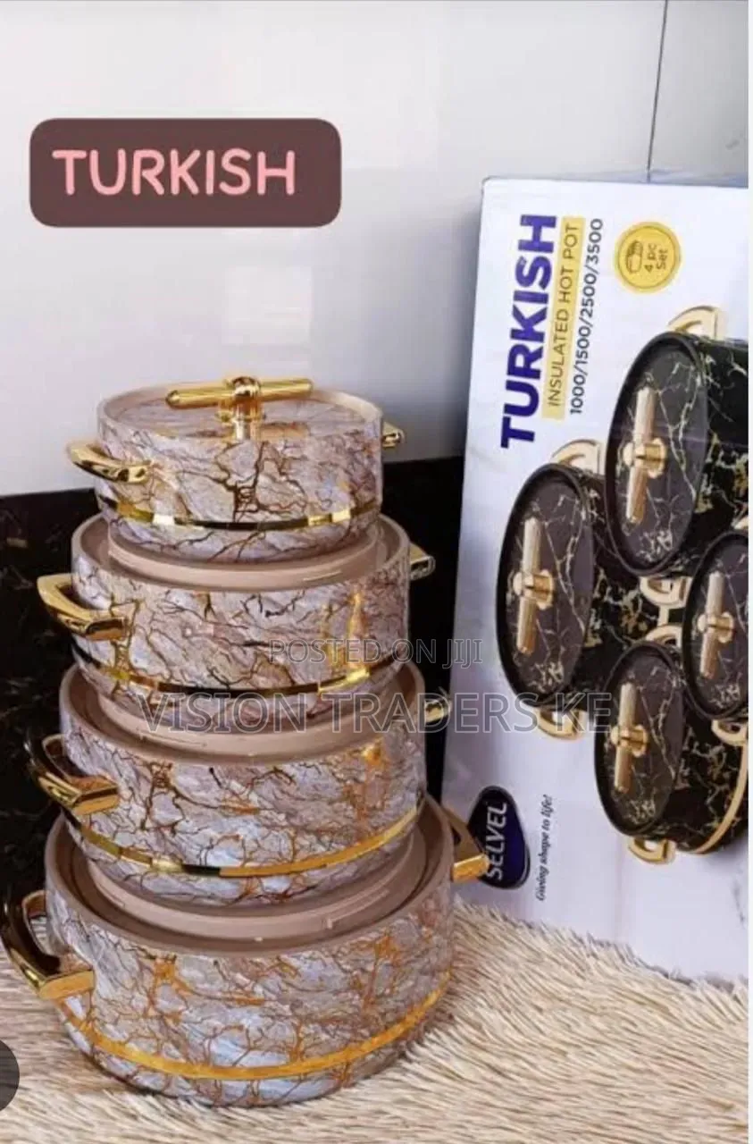 Turkish 4pcs Hotpots Set Brown