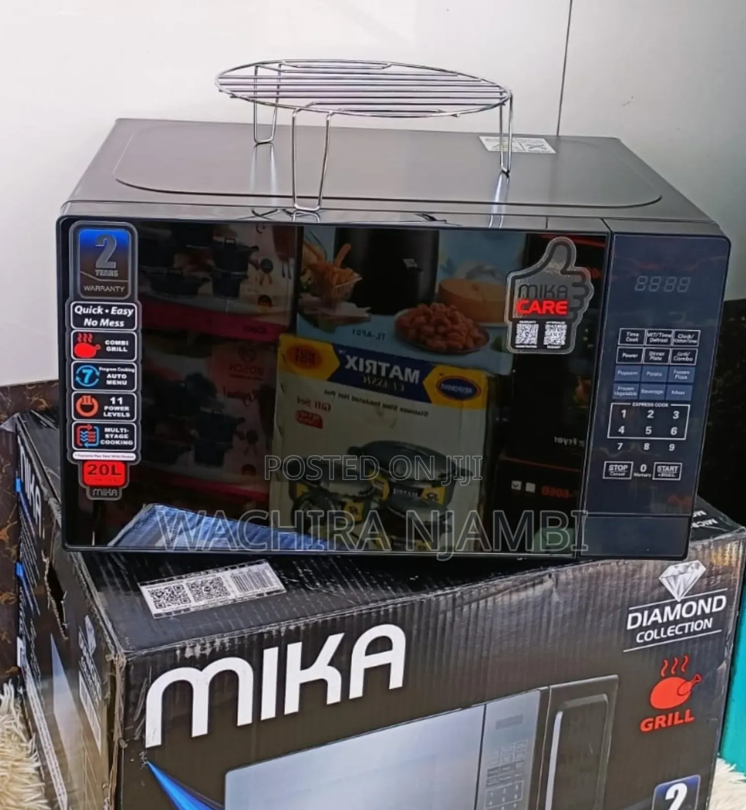 Mika Microwave Oven Grill 20ltr With 1000w Grill Silver