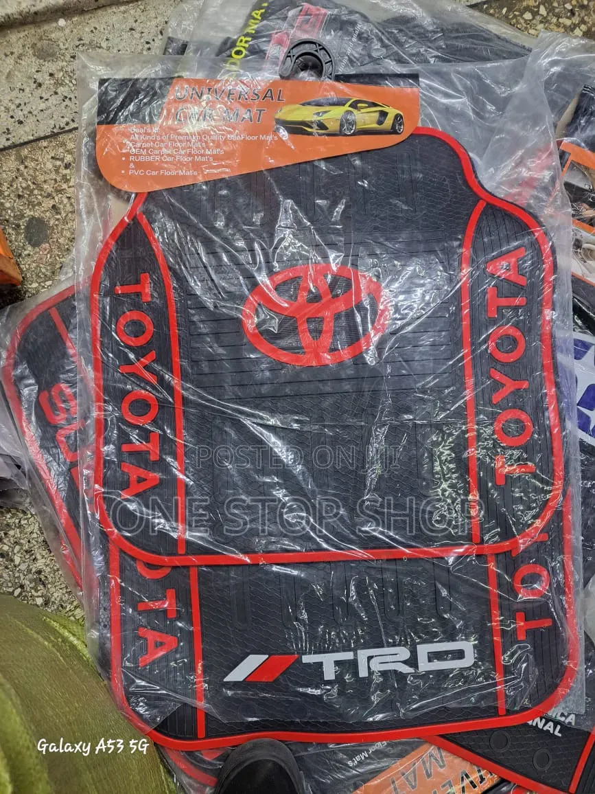 Classic Toyota Emblem With Sporty TRD Logo Floor Mats