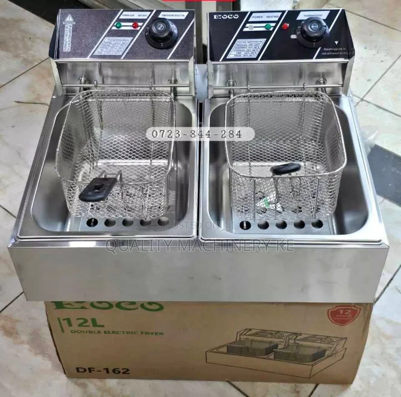 High Quality 12l Double Deep Fryer /Chips Fryer Imported