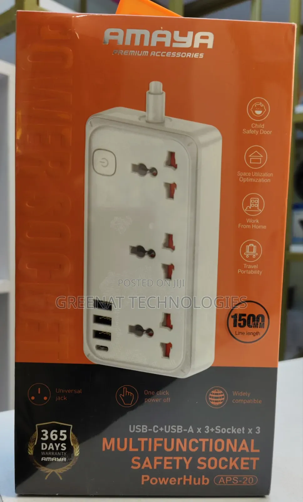 Amaya Aps- Usb-c+Usb X3 Sockets Multi Functional Extension Powehub