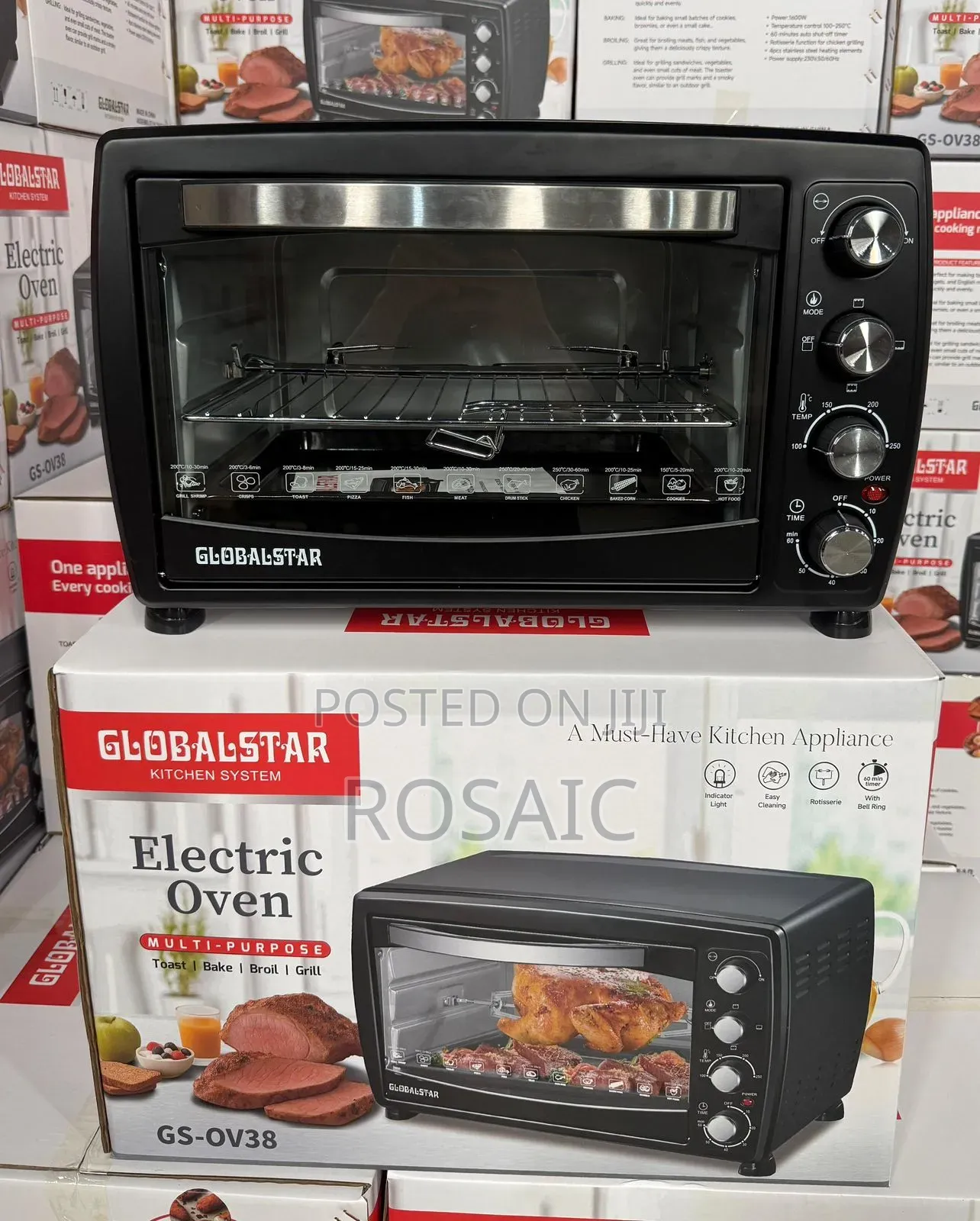 38 Litres Globalstar Gs-Ov38 38l Electric Oven With No Hot Plates