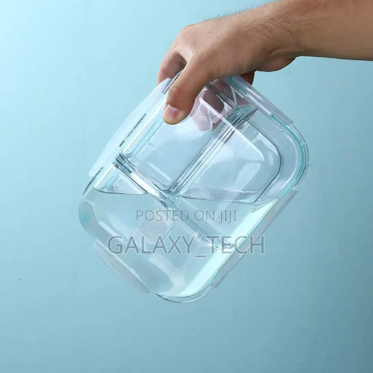 3 Grid High Borosilicate Glass Partitioned Lunchbox