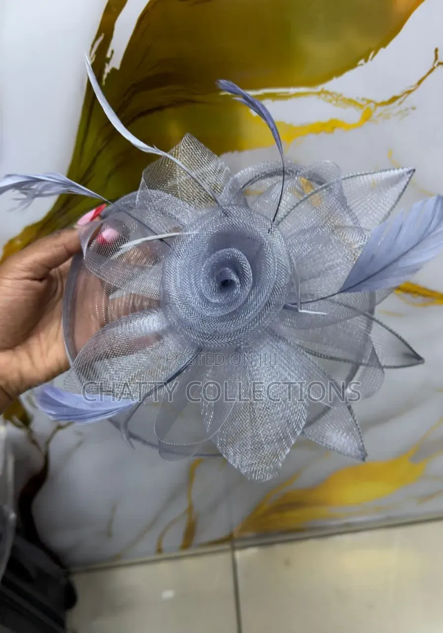 Gray  Big Elegant Ladies Fascinators /Head Piece