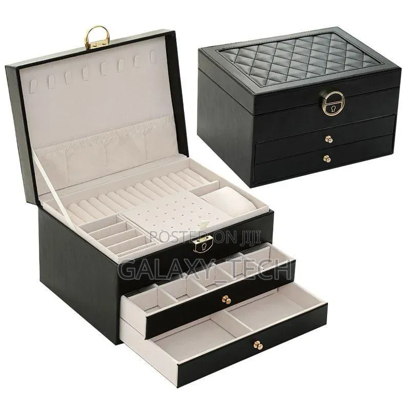 Multi-Layer Jewelry Box Large Capacity Necklace/Earrings Case