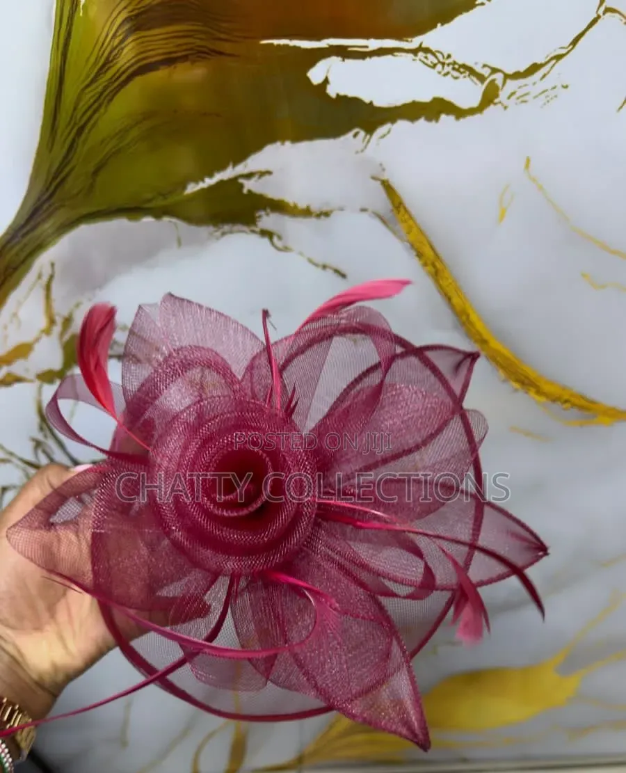 Maroon  Big Elegant Ladies Fascinators /Head Piece
