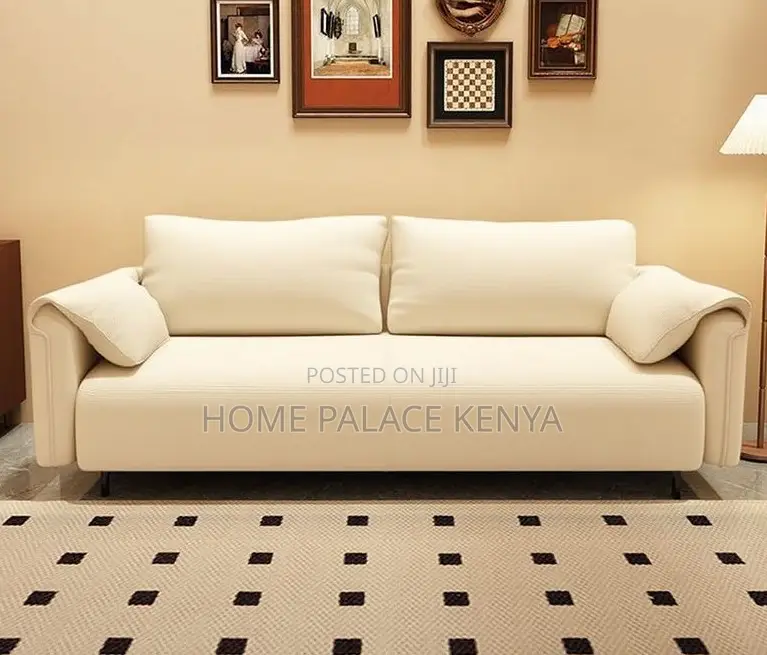 Home Sofa: 2 Person Cushioned Fabric Sofa