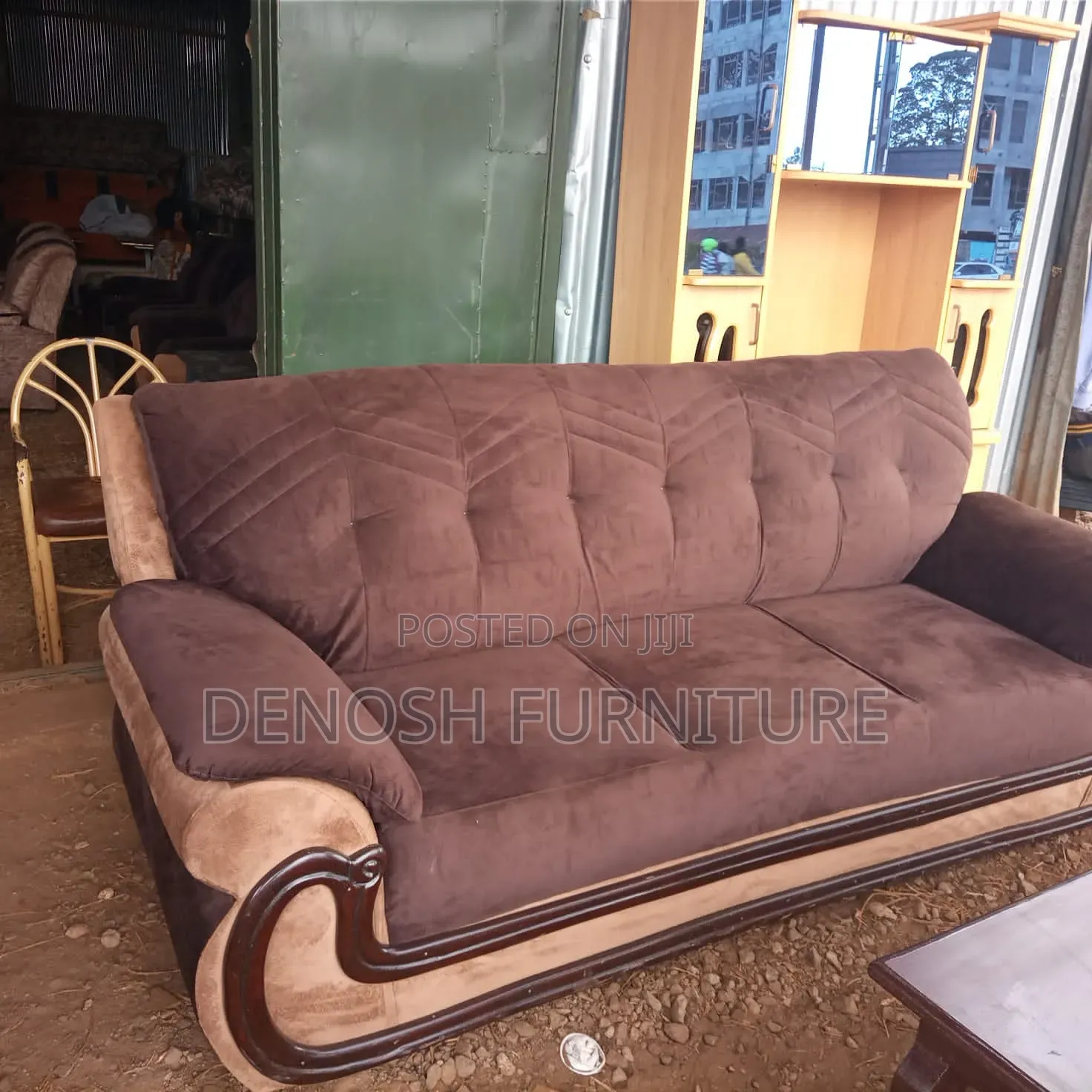 Brown 3 Seater Sofa Set