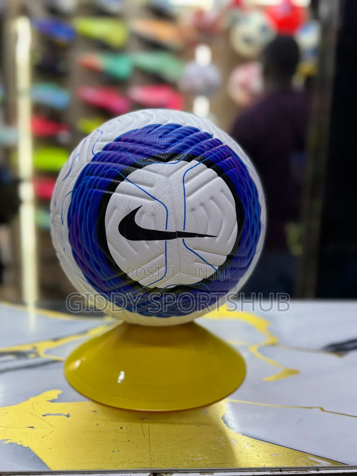 Nike Premier League Academy Football - Tubeless - White, Blue Black.