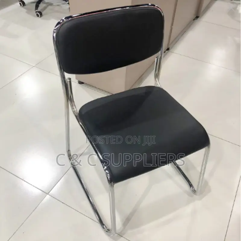 Leather Padded Chrome Guest Chair