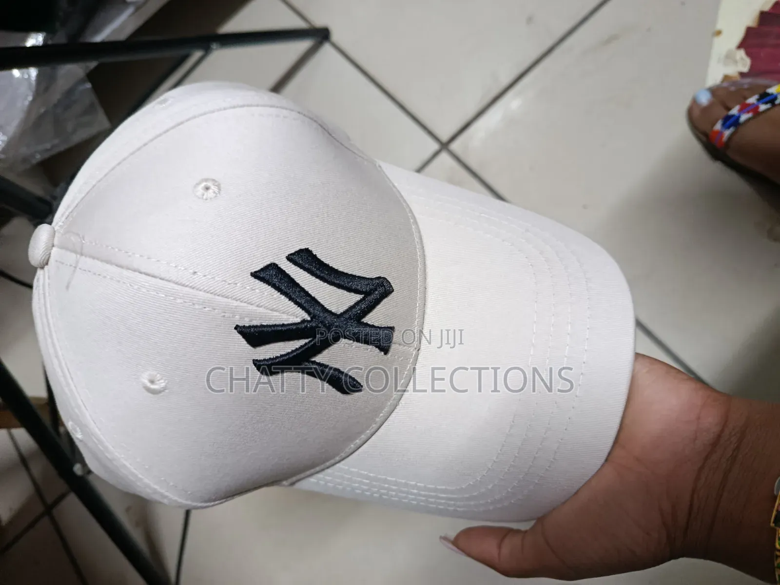 Beige and Black Unisex Ny Quality Baseball Hats