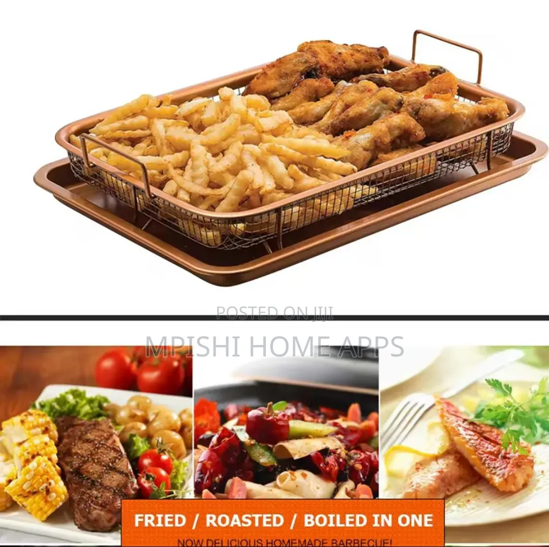 Stainless Steel Air Fryer Basket Tray Set