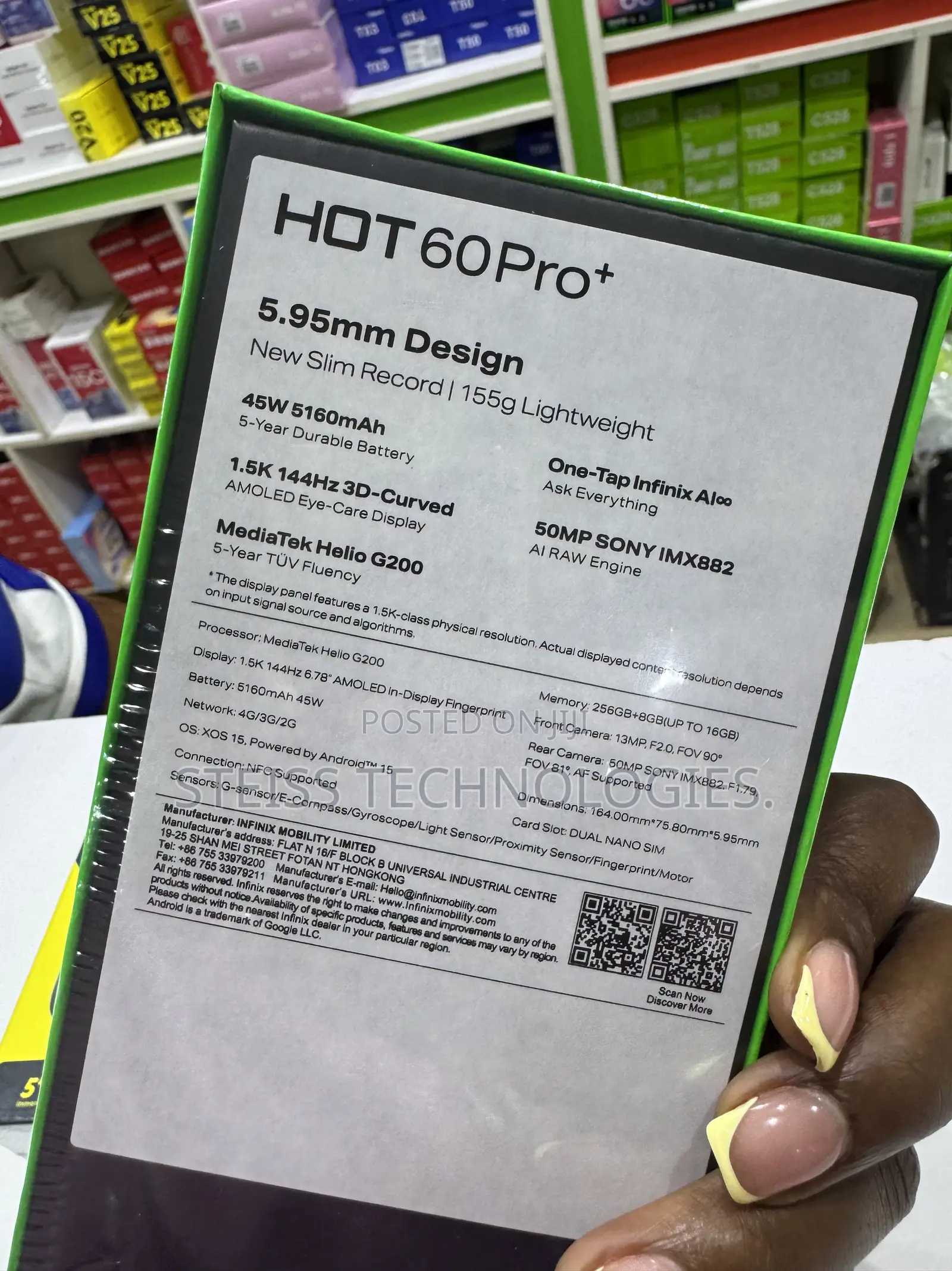 New Infinix Hot 60 Pro+ 256 GB Black