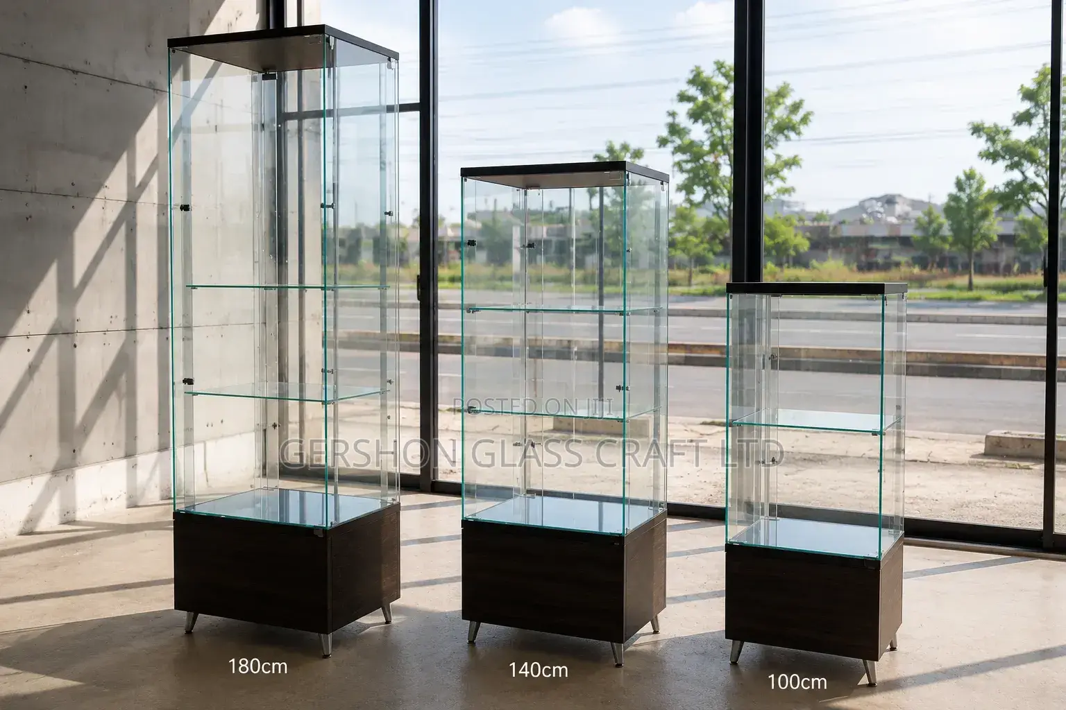 Modern Glass and Stand Display