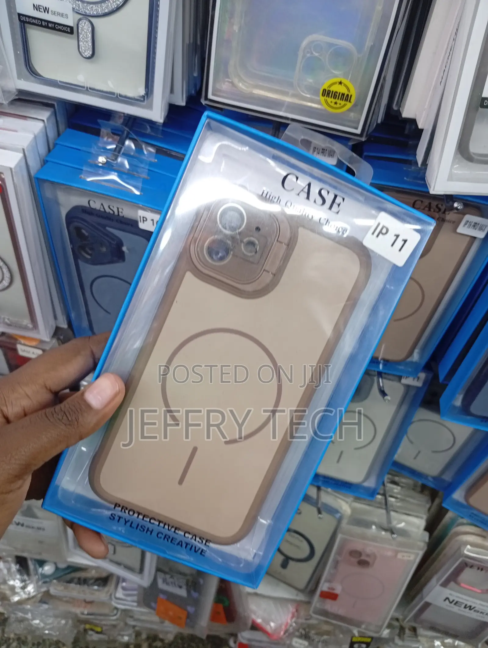 iPhone 11,Sleek Translucent Back, a Tan Bumper,Case