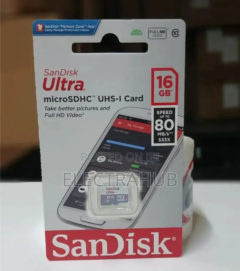 Sandisk Ultra 16gb Memory Card Brand New Sealed