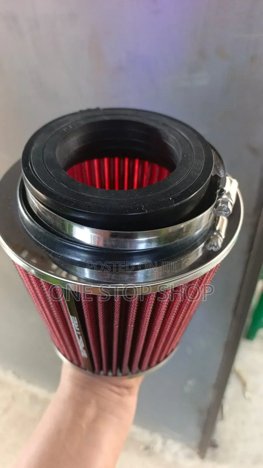 Red Cone Air Filter Designed to Fit 3,3.5,4inch Air Intake Hose