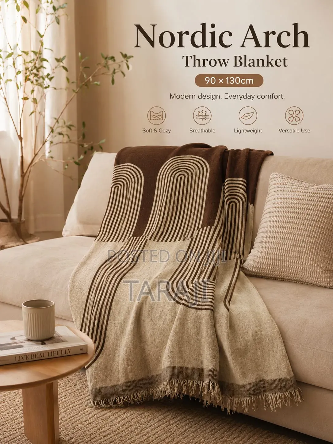 Premium Nordic Woven Throw Blanket – Luxury Sofa Bed Cover