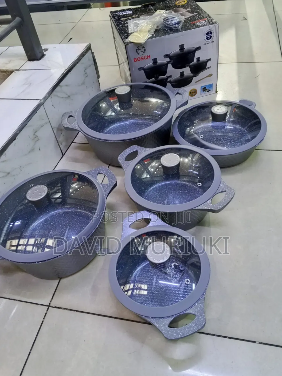 Bosch Non-Stick Cooking Pot Set With Silicone Lids – 11pcs