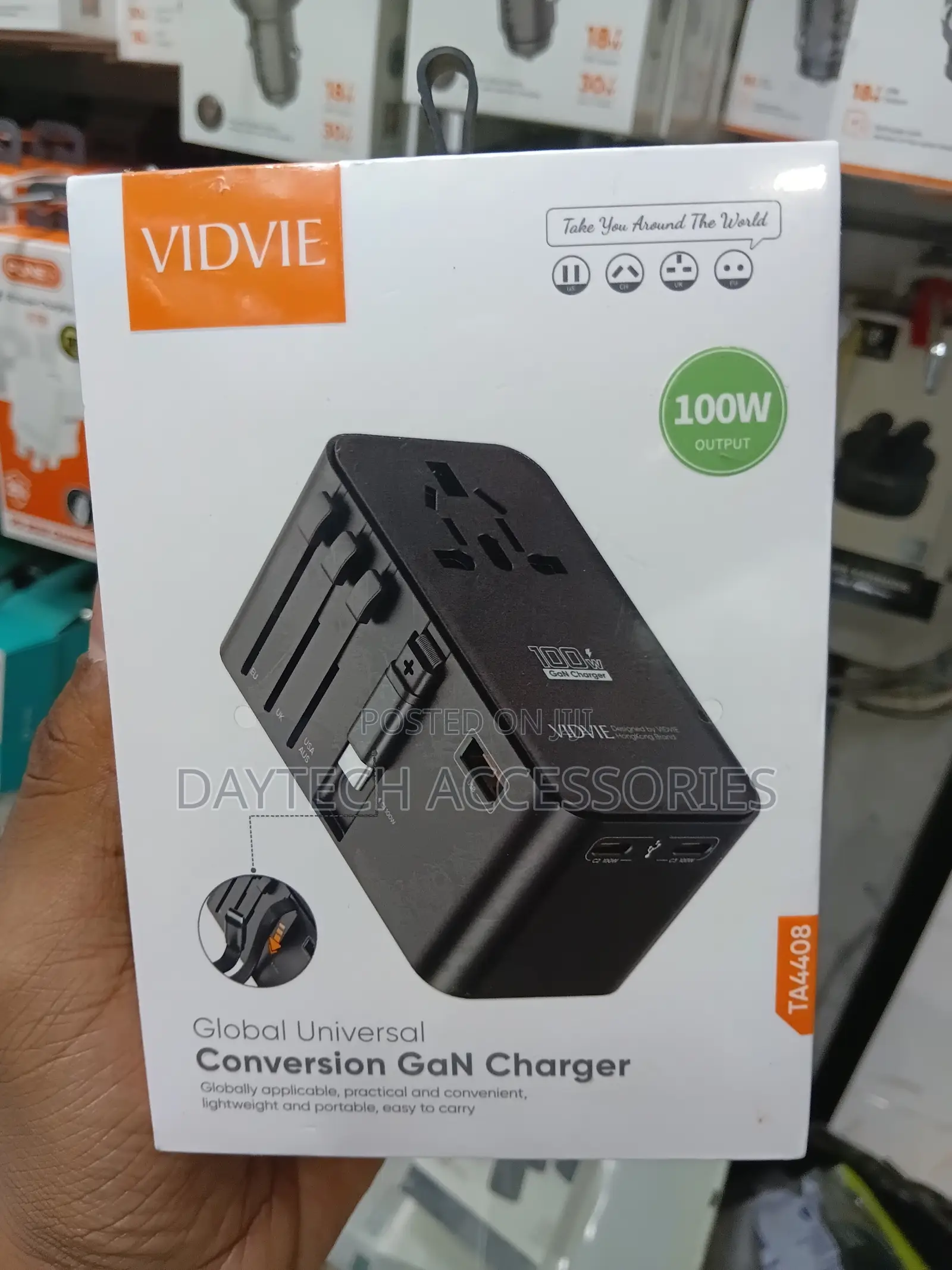 This Is a Vidvie Ta4408 100w Global Universal Travel Gan Charger.