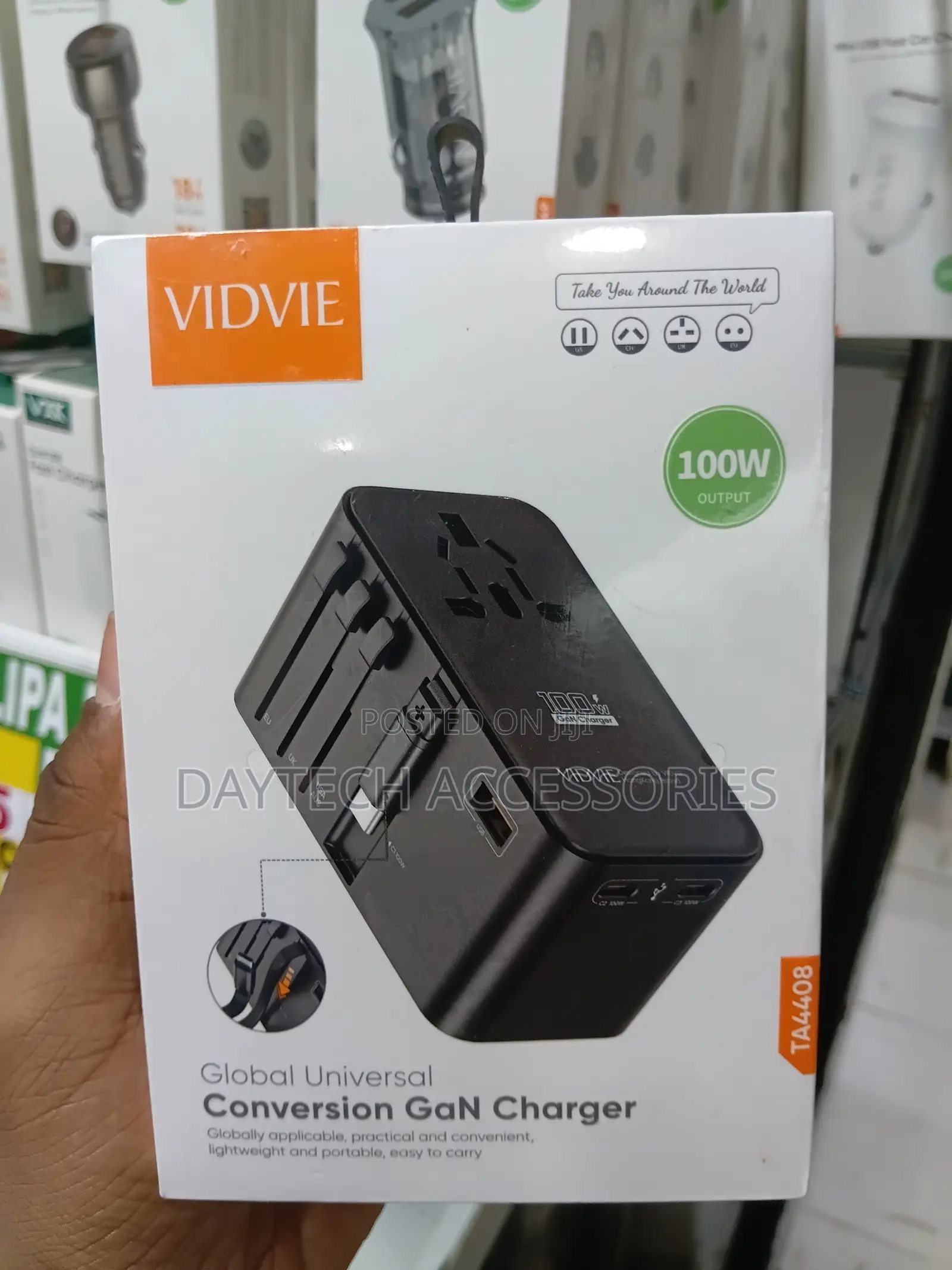 This Is a Vidvie Ta4408 100w Global Universal Travel Gan Charger.