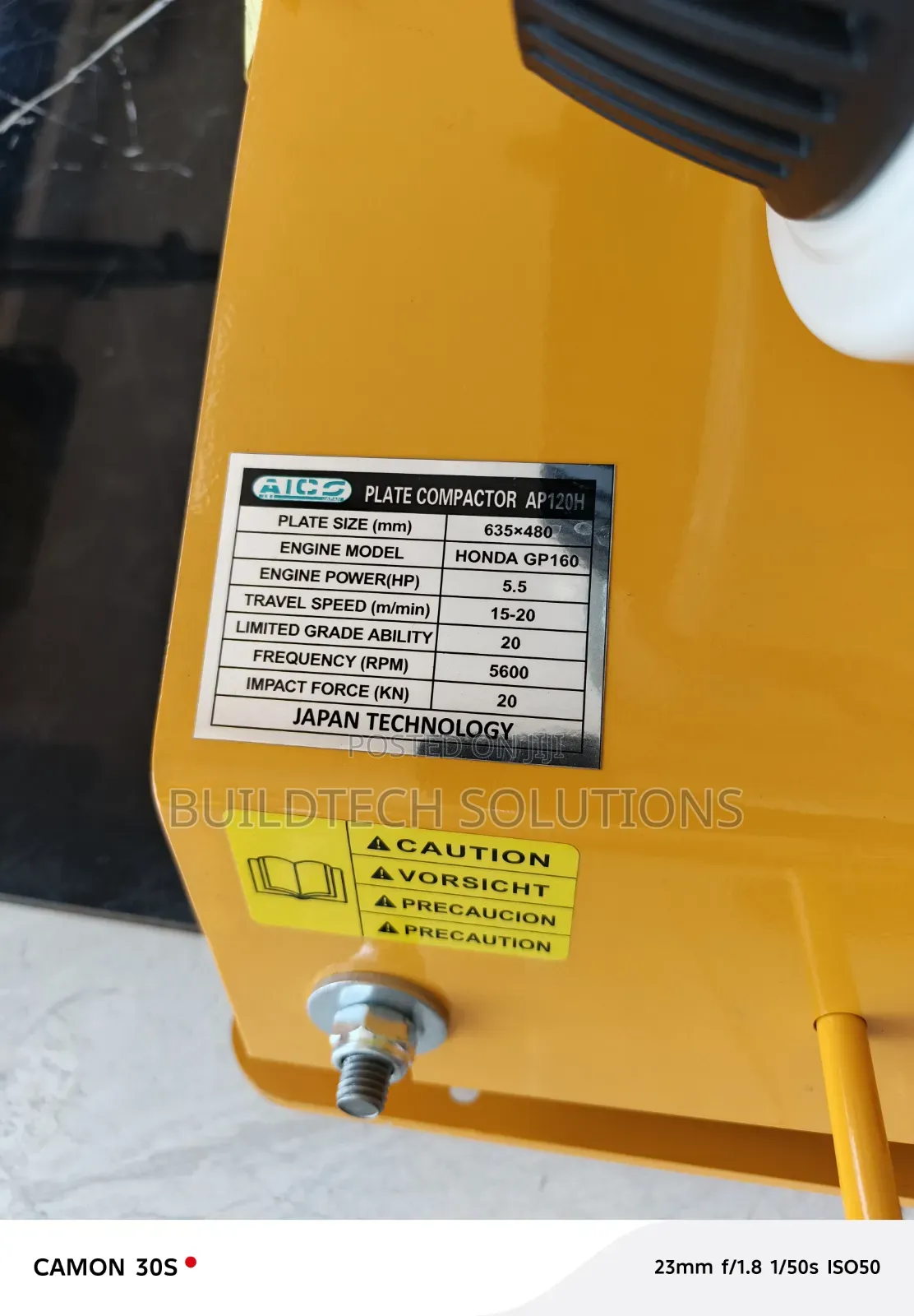Aico Japan 120kgs Plate Compactor